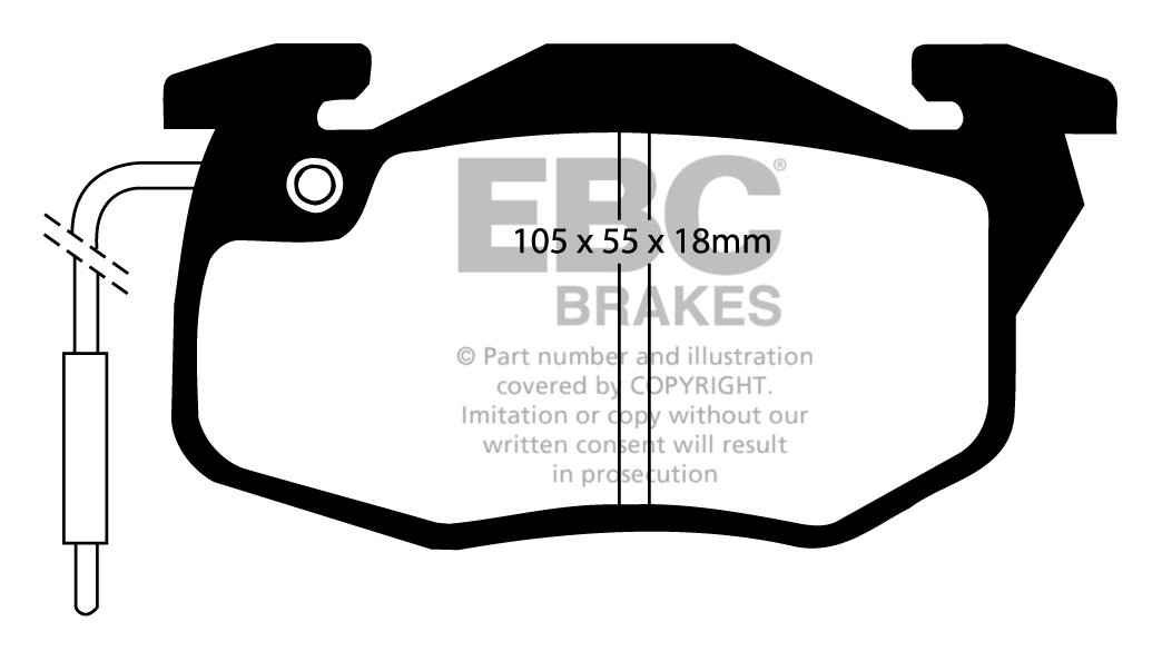 EBC Brakes RENAULT 18 1.7 83-86 Remblokken voorzijde