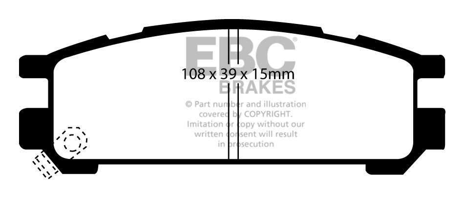 EBC Brakes SUBARU Legacy 2.2 (BC7) 90-94 Remblokken achterzijde