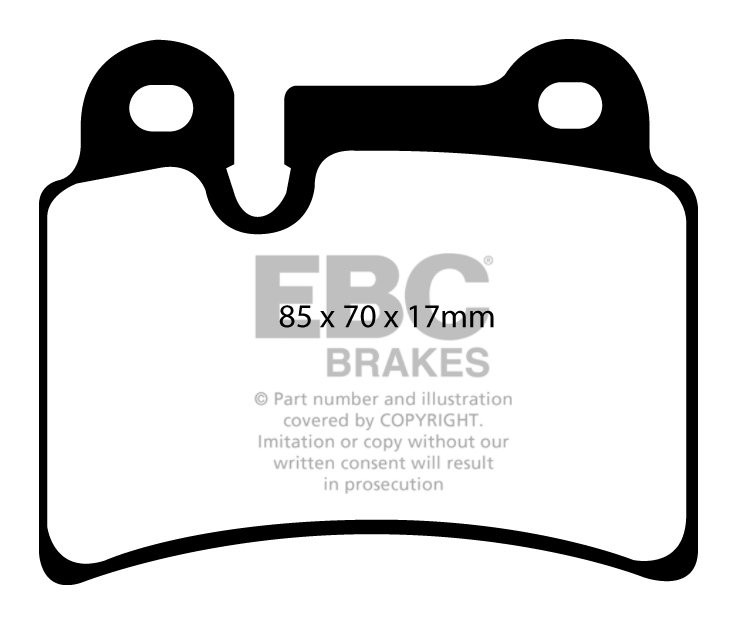 EBC Brakes VW Touareg 3.2 2005-2006 Remblokken achterzijde yello