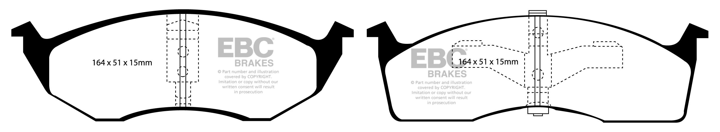 EBC Brakes FORD Capri Mk1 1.6 69-75 Remblokken voorzijde greenst