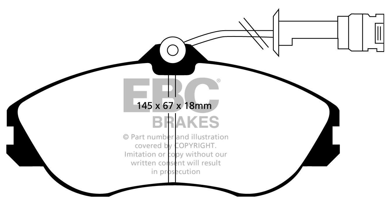 EBC Brakes AUDI quattro  2.2 Turbo (MB) 87-90 Remblokken voorzij