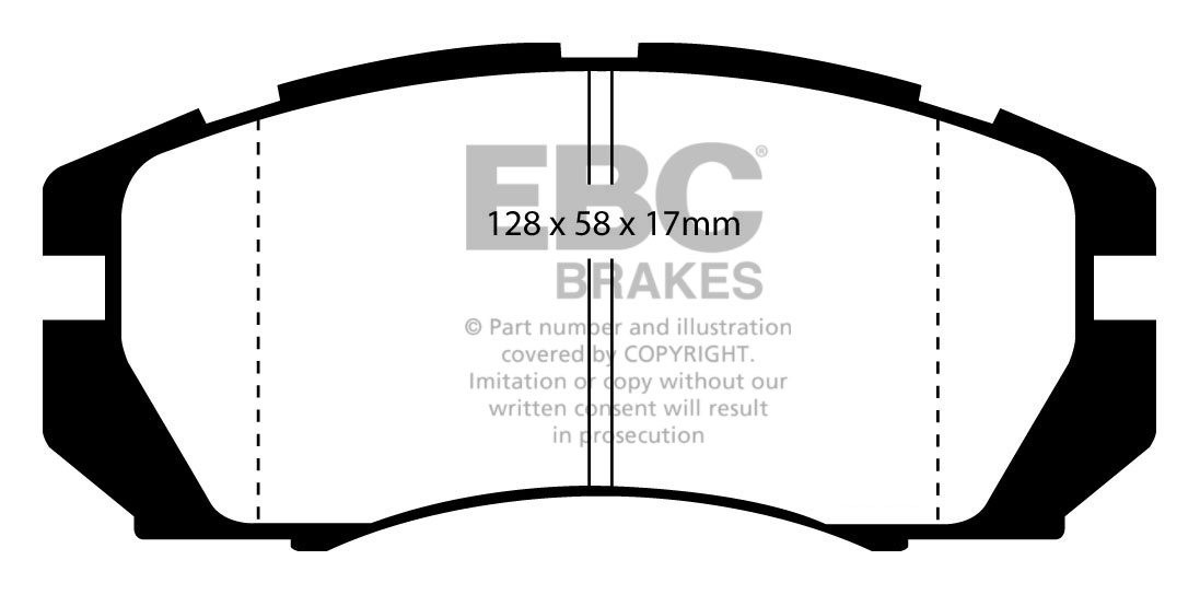 EBC Brakes SUBARU Legacy 2.5 (BG9) 96-99 Remblokken voorzijde gr