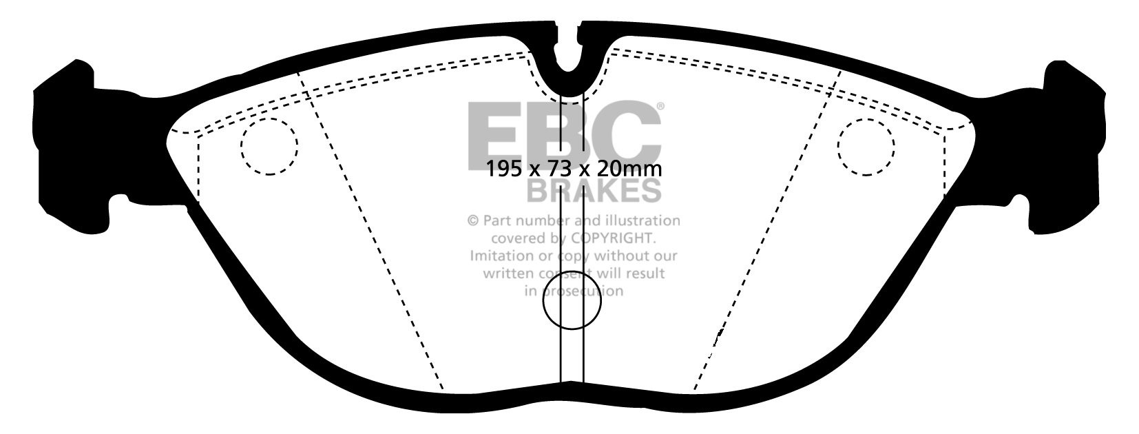 EBC Brakes MERCEDES SLK (R170) SLK32 AMG (3.2) 2000-2004 Remblok