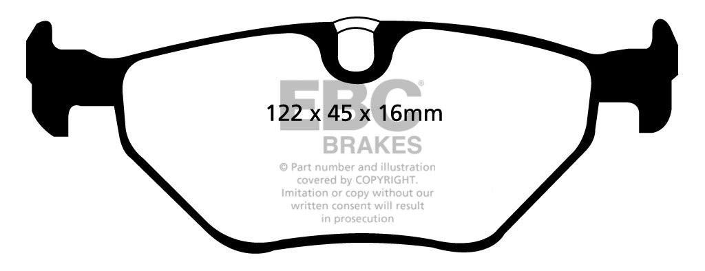 EBC Brakes BMW 540 4.4 (E39) 96-2003 Remblokken achterzijde