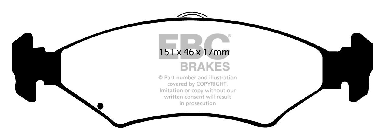 EBC Brakes KIA Shuma 1.5 99-2001 Remblokken voorzijde