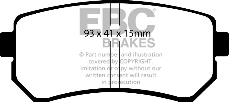 EBC Brakes HYUNDAI Accent 1.4 2006-.. Remblokken achterzijde