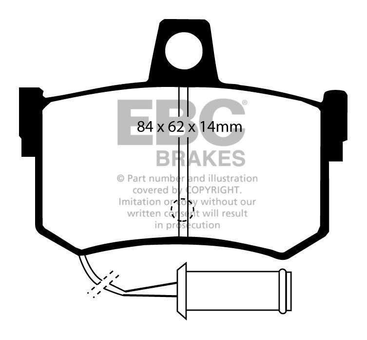 EBC Brakes MG F 1.6 2000-2002 Remblokken achterzijde greenstuff