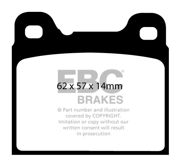 EBC Brakes VOLVO 740 2.4 TD 84-92 Remblokken achterzijde