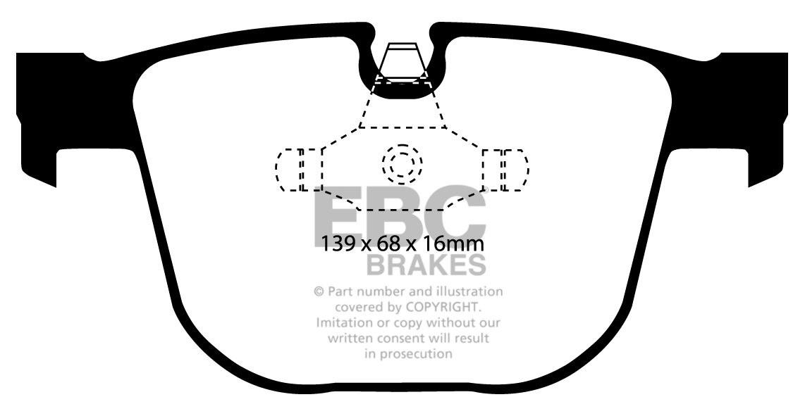 EBC Brakes BMW 550 4.8 (E60) 2005-2010 Remblokken achterzijde