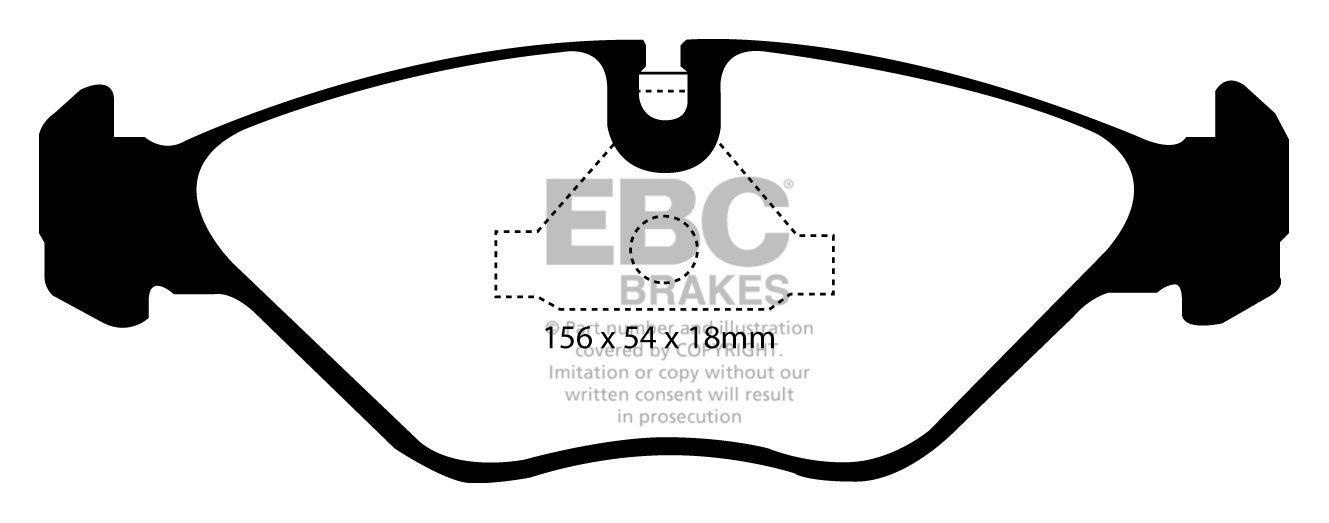 EBC Brakes SAAB 9000 2.3 94-96 Remblokken voorzijde greenstuff