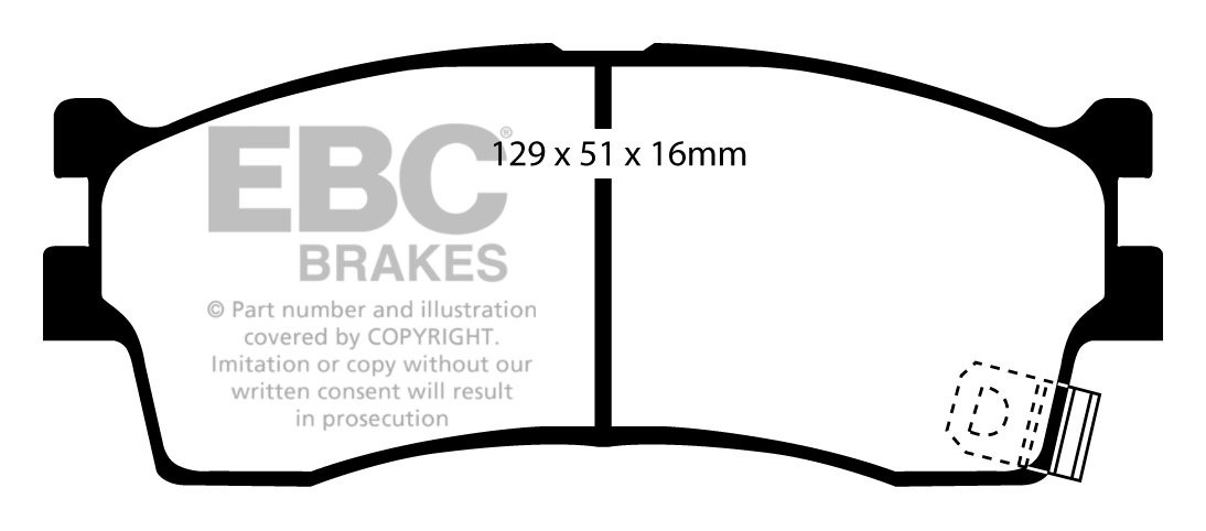 EBC Brakes KIA Shuma 1.6 2001-2004 Remblokken voorzijde greenstu