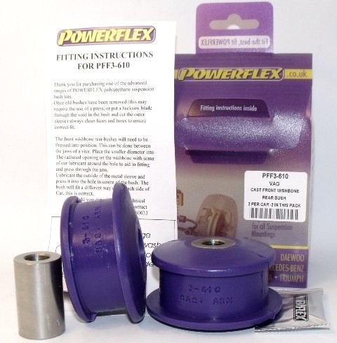 Audi S3 Mk1 Typ 8L 4WD  Front Wishbone Rear Bush - PowerFlex PFF