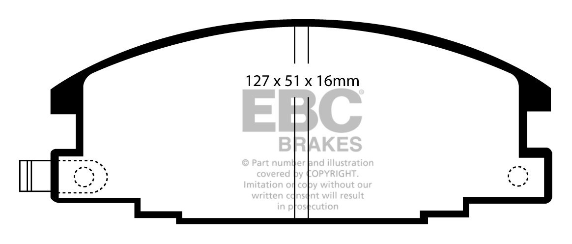 EBC Brakes ISUZU Trooper 2.3 TD (UBS52) 87-88 Remblokken voorzij