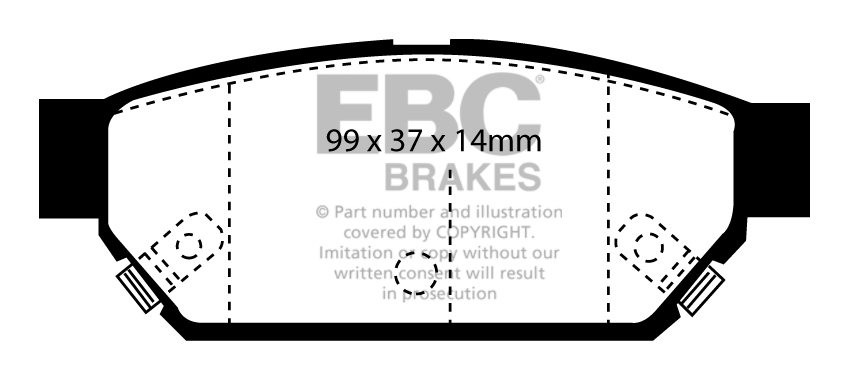 EBC Brakes PROTON Satria 1.6 2000-2007 Remblokken achterzijde gr