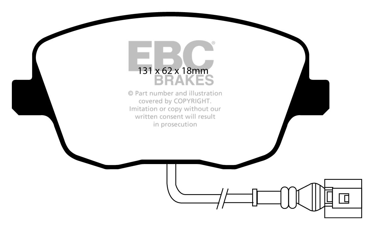 EBC Brakes VW Polo 9N 1.9 TD 2002-2009 Remblokken voorzijde