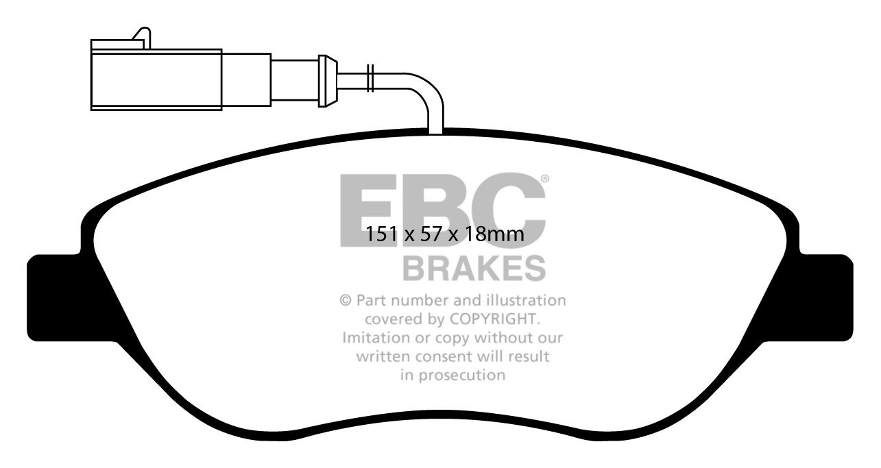 EBC Brakes FIAT Stilo Multiwagon 1.9 TD (150) 2005-2007 Remblokk