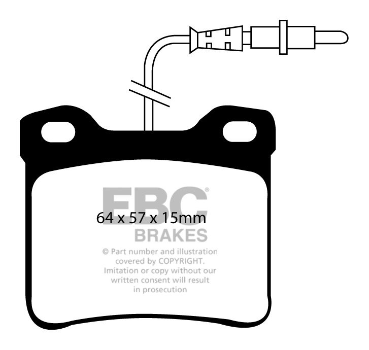 EBC Brakes MERCEDES V-Class V230 96-2003 Remblokken achterzijde
