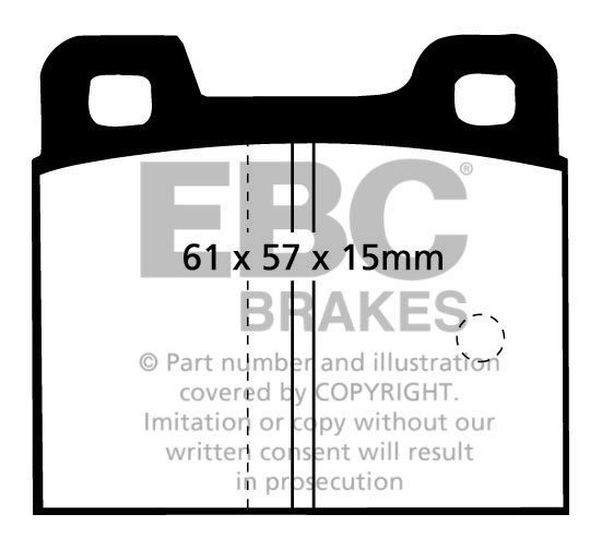 EBC Brakes VOLVO S60 1.6 Turbo (150) 2010-.. Remblokken achterzi