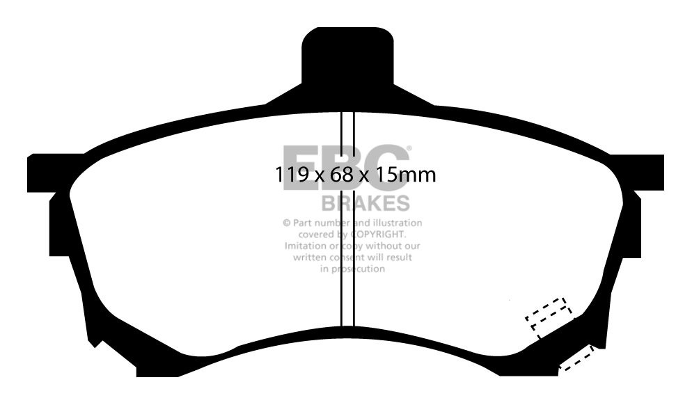 EBC Brakes MITSUBISHI Carisma 1.6 95-99 Remblokken voorzijde