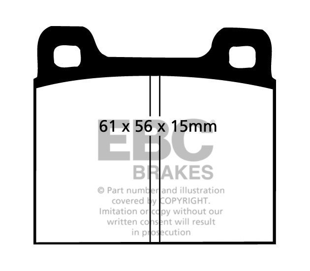 EBC Brakes PORSCHE 911 2.2 E 69-71 Remblokken voorzijde redstuff