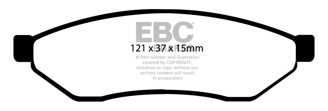 EBC Brakes DAEWOO Evanda 2.0 2002-2005 Remblokken achterzijde