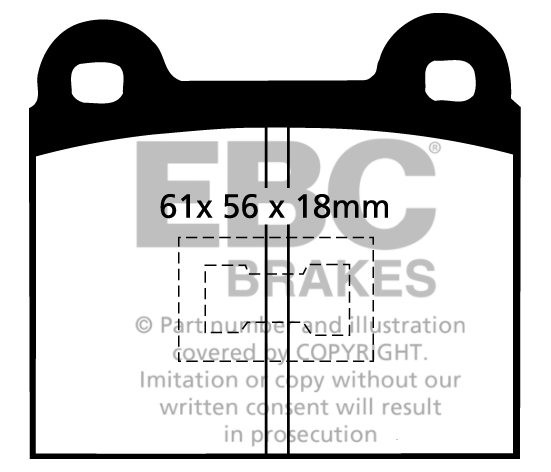 EBC Brakes TOYOTA Auris 1.4 2006-2009 Remblokken achterzijde gre