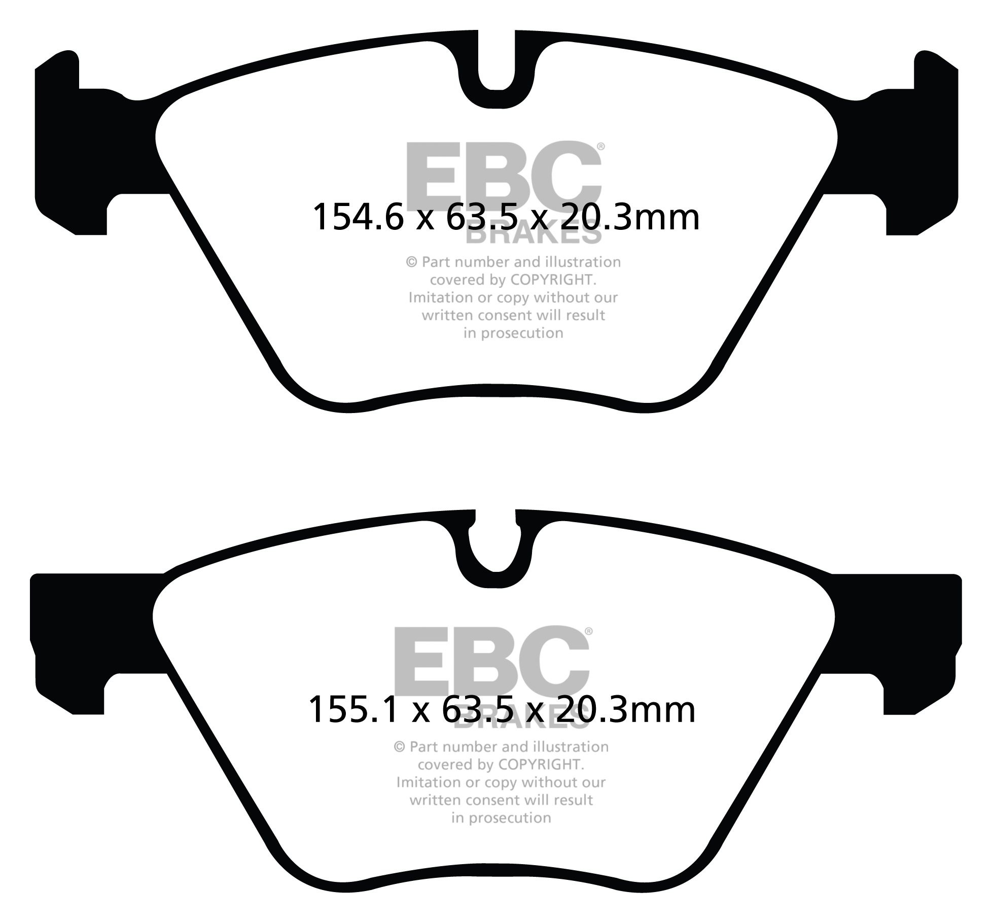 EBC Brakes BMW 523 2.5 (E61) 2004-2010 Remblokken voorzijde