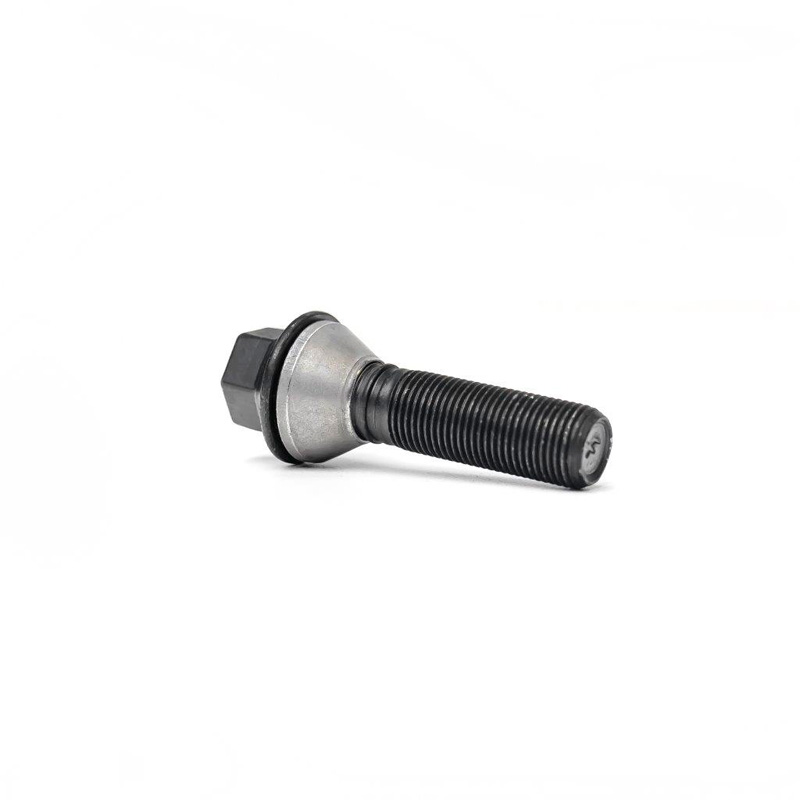 H&R Wielbout konisch met beweegbare ring M14x1.50 - Lengte 50,5mm - Zwart