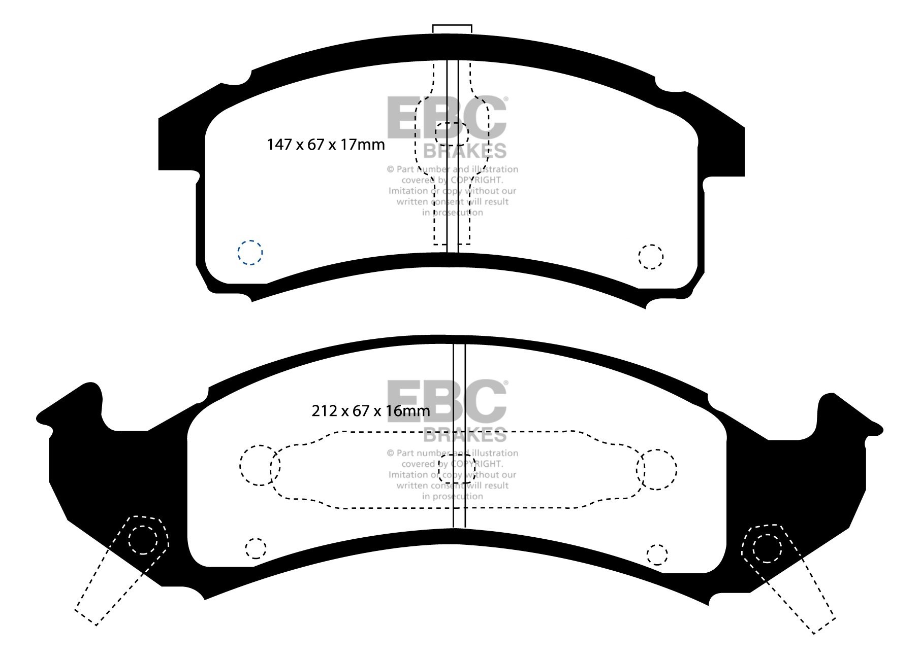 EBC Brakes CHEVROLET Camaro 3.4 1993 Remblokken voorzijde