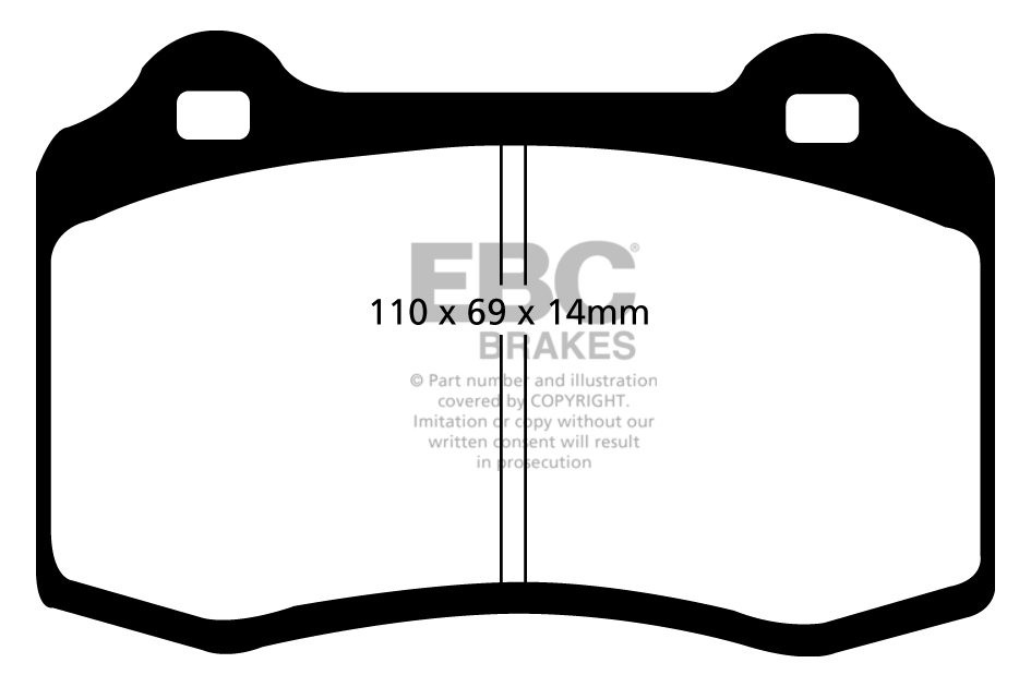 EBC Brakes MG XPOWER SV 4.6 2003-2005 Remblokken voorzijde yello