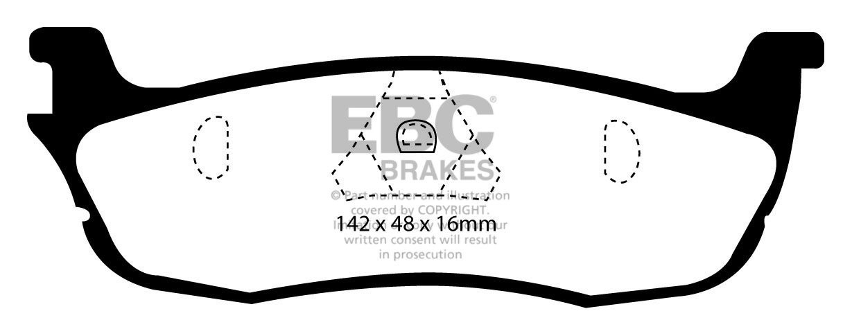 EBC Brakes FORD Expedition 5.4 97-99 Remblokken achterzijde