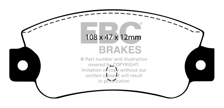 EBC Brakes FIAT Croma 1.6 89-93 Remblokken achterzijde