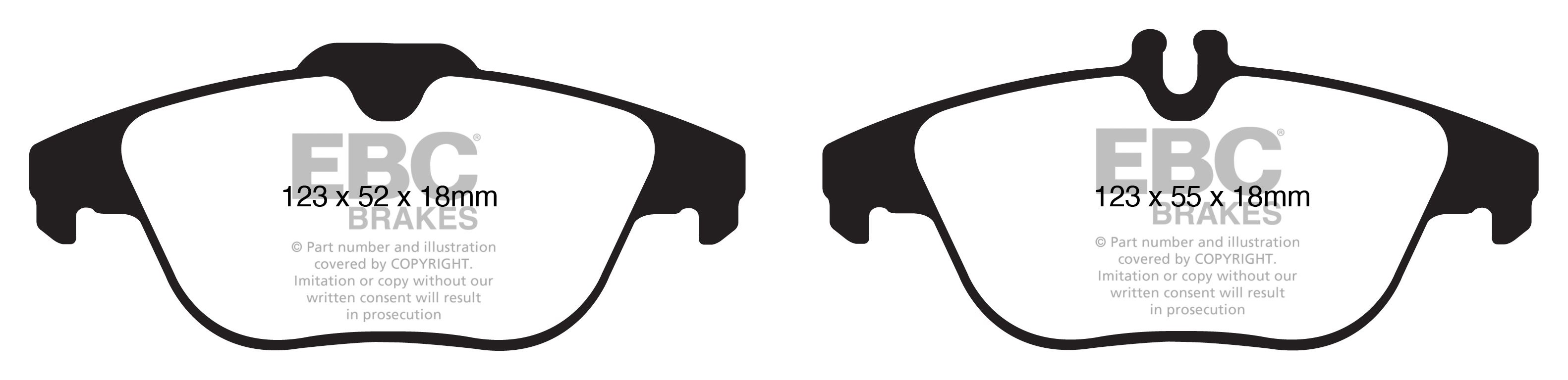 EBC Brakes MERCEDES C-Class (W204) C350 2007-.. Remblokken achte