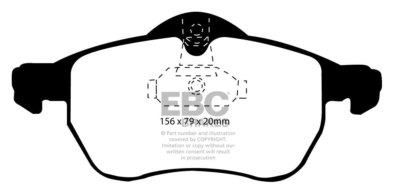 EBC Brakes VAUXHALL (OPEL) Vectra 2.6 GSi 2000-2002 Remblokken v
