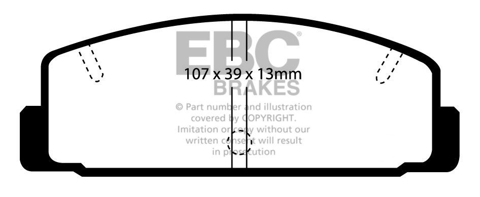 EBC Brakes Mazda 626 1.8 (GF) 97-2002 Remblokken achterzijde