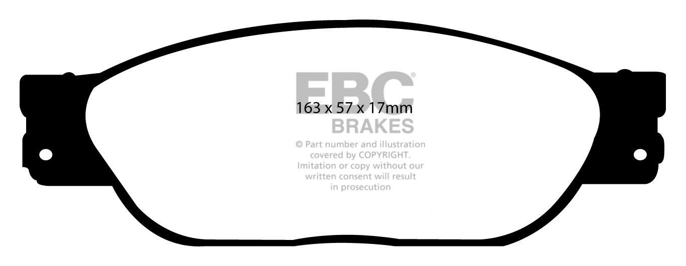 EBC Brakes LINCOLN LS 3.9 2000-2006 Remblokken voorzijde redstuf