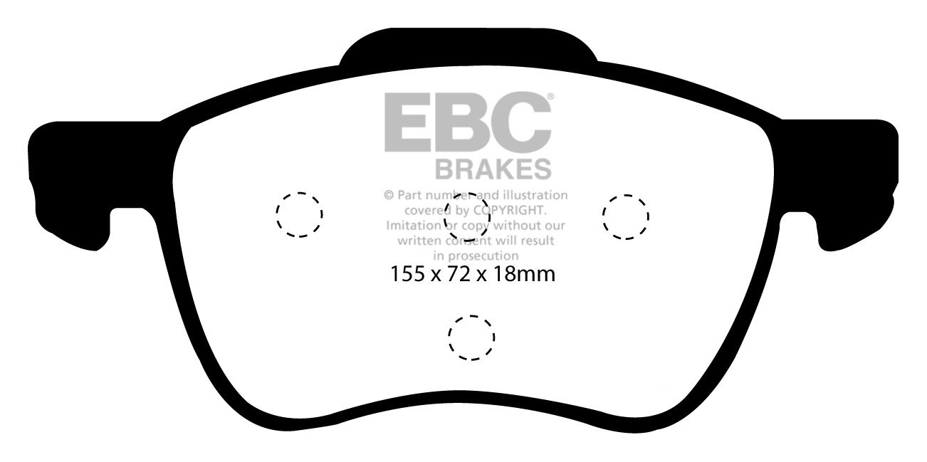 EBC Brakes VOLVO S60 2.0 Turbo 2000-2010 Remblokken voorzijde gr