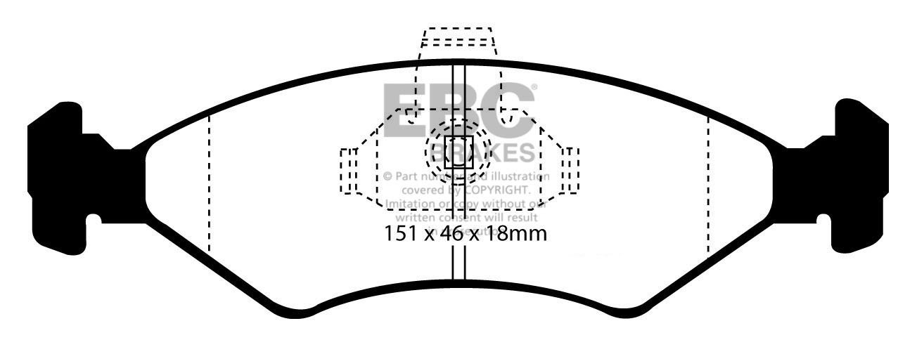 EBC Brakes FORD Fiesta 1.8 D (ABS) 95-99 Remblokken voorzijde