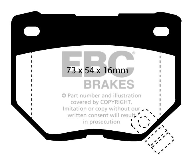 EBC Brakes NISSAN Skyline (R33) 2.5 Turbo GTS-T 93-98 Remblokken