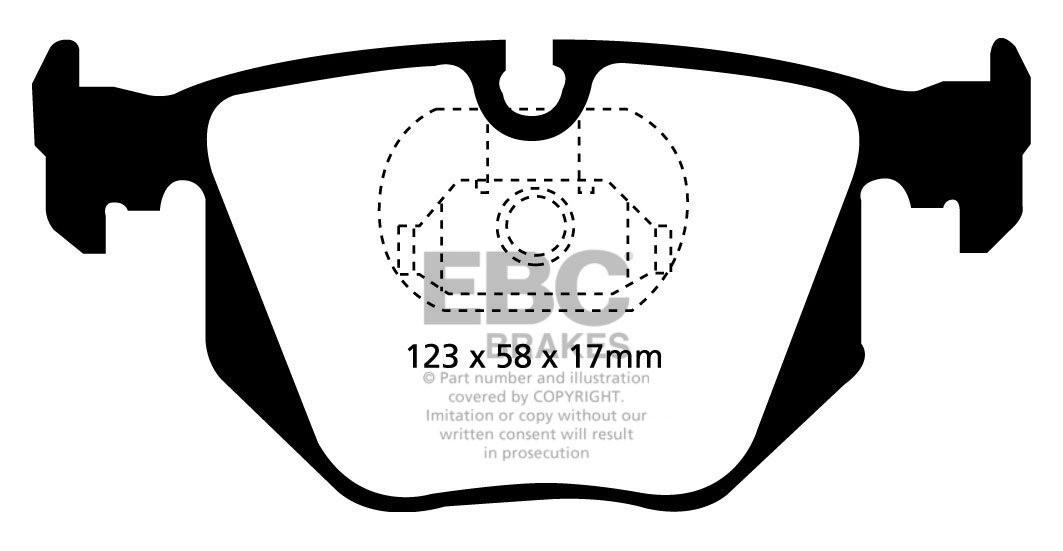 EBC Brakes BMW 330 3.0 TD (E46) 2003-2005 Remblokken achterzijde
