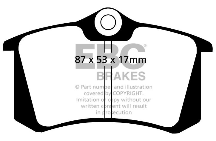 EBC Brakes VW Golf IV 2.3 99-2003 Remblokken achterzijde greenst