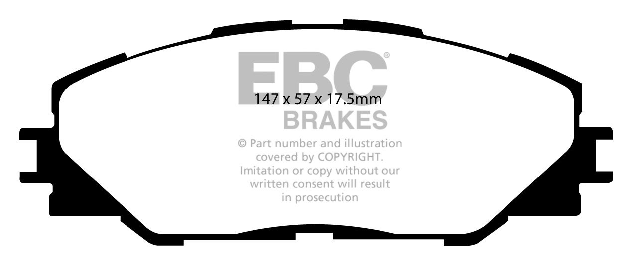 EBC Brakes TOYOTA Auris 2.0 TD 2006-.. Remblokken voorzijde