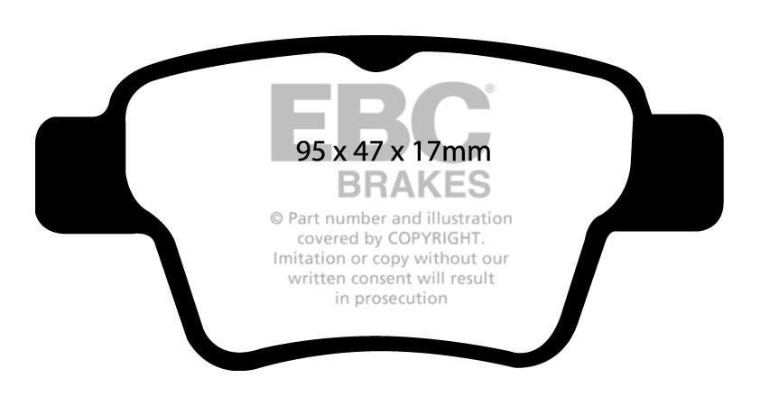 EBC Brakes PEUGEOT 207CC 16 TD (110) 2007-.. Remblokken achterzi