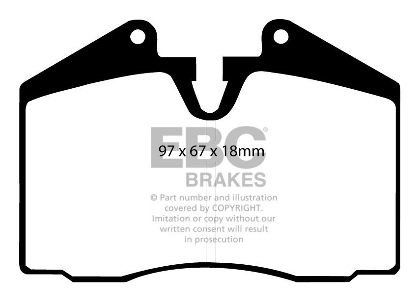 EBC Brakes MASERATI Coupe 3.2 98-2007 Remblokken achterzijde yel