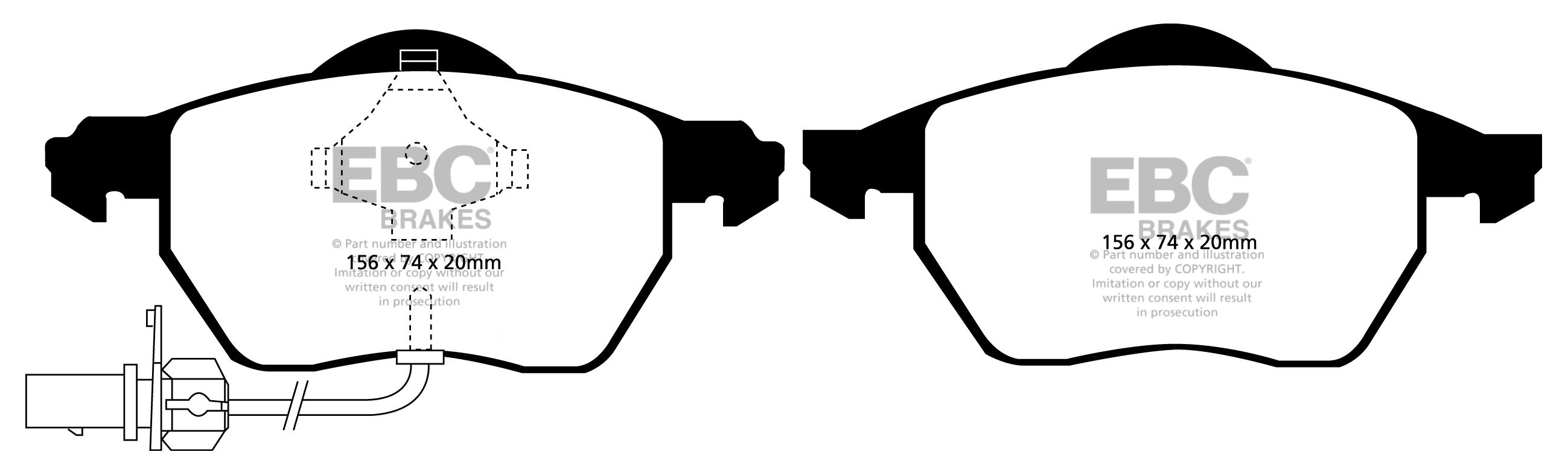 EBC Brakes AUDI A4 8H Cabrio 3.0 2002-2005 Remblokken voorzijde