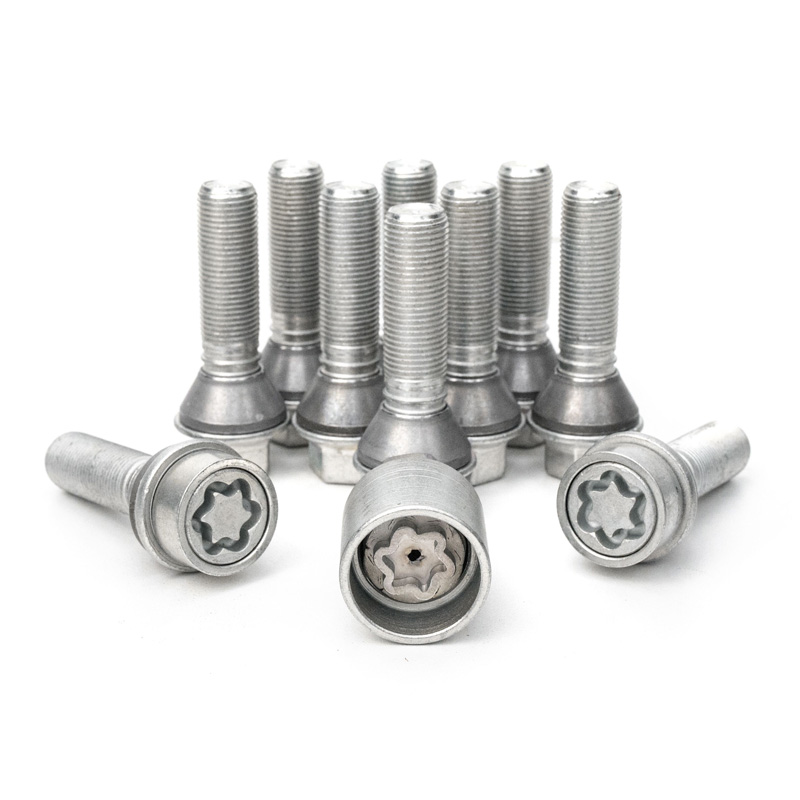 H&R Wielboutenset konisch met beweegbare ring M14x1.25 - Lengte 48mm - 10 stuks (Bv.  BMW) - incl. wielsloten