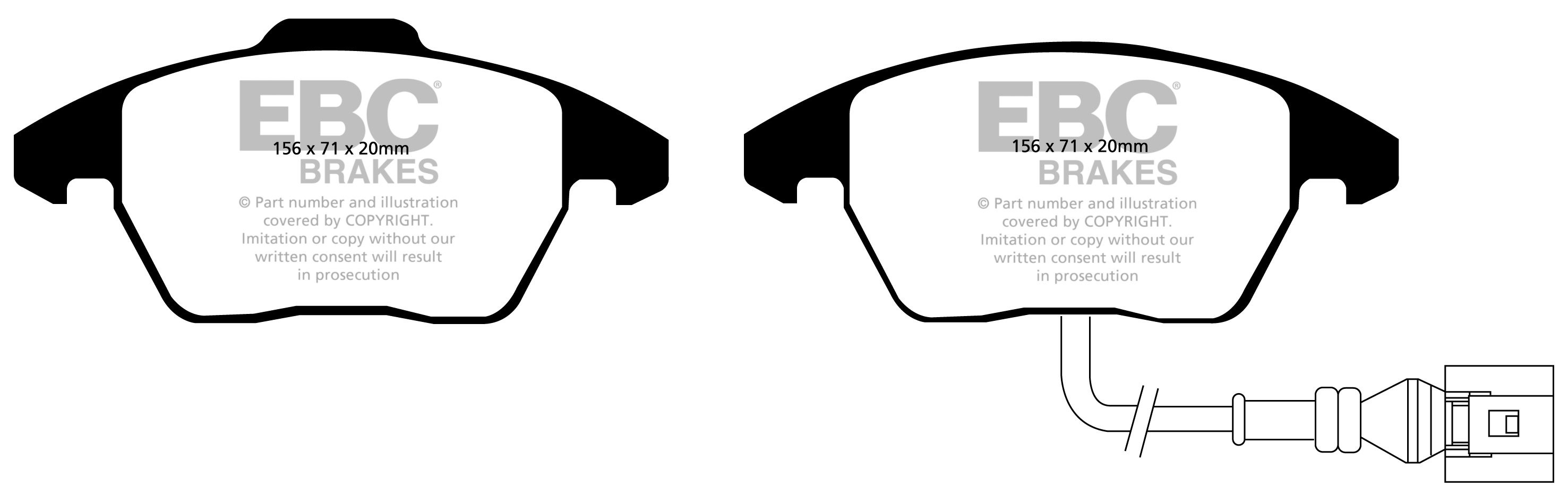 EBC Brakes VW BEDRIJFSWAGEN Caddy Maxi 2.0 TD 2009-.. Remblokken