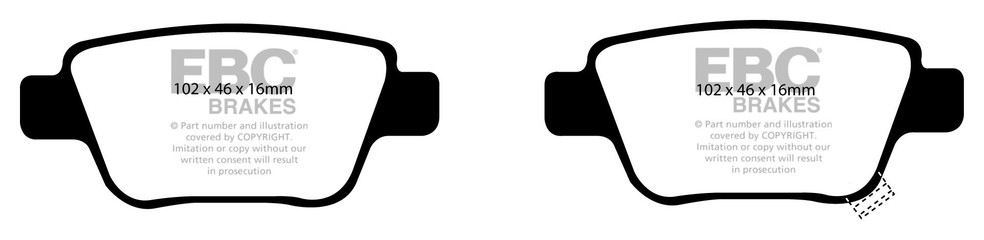 EBC Brakes TOYOTA Avensis 1.8 (ZZT251) 2003-2008 Remblokken acht