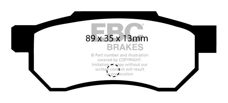 EBC Brakes ROVER 400 1.6 (ABS) 95-2000 Remblokken achterzijde