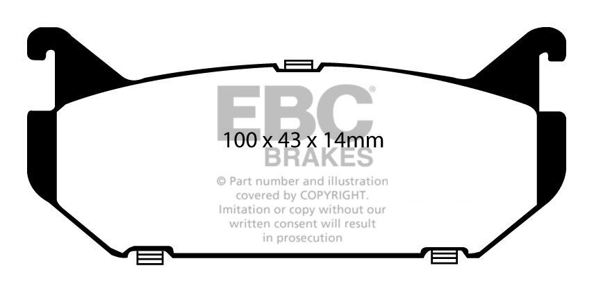 EBC Brakes Mazda Xedos 6 2.0 92-2000 Remblokken achterzijde gree